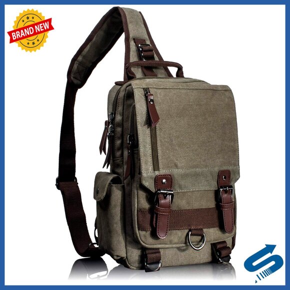 Other - Canvas Messenger Bag Crossbody Sling Bag Travel Daypack Unisex